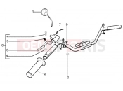 Handlebars component parts - Piaggio Liberty 50 2T RST