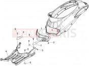 középső idom - lábtartó - Piaggio Liberty elettrico PPT (E) 2012