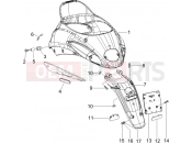 PIAGGIO Liberty elettrico PPT (E) Rear cover - Splash guard
