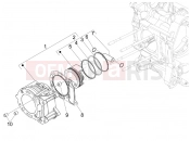 PIAGGIO MP3 125 Hibrid Cylinder-piston-wrist pin unit