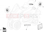 PIAGGIO MP3 125 ie Touring Plates - Emblems