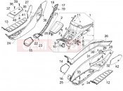 PIAGGIO MP3 250 ie LT Central cover - Footrests