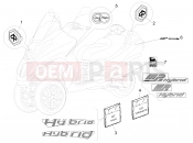 Plates - Emblems - Piaggio MP3 300 4T 4V ie LT Hibrid 2011