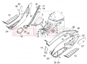 PIAGGIO MP3 300 ie MIC középső idom - lábtartó