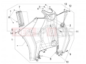 PIAGGIO MP3 300 ie MIC Front glove-box - Knee-guard panel