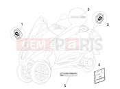 PIAGGIO MP3 300 ie MIC Plates - Emblems