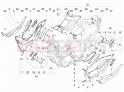 Central cover - Footrests - Piaggio MP3 300 YOUrban ERL 2012