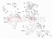 PIAGGIO MP3 400 ie Wheel huosing - Mudguard
