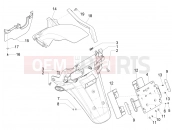 PIAGGIO MP3 500 LT Sport - Business ABS Rear cover - Splash guard