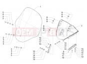 PIAGGIO MP3 500 LT Sport - Business ABS Windshield - Glass