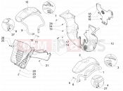 PIAGGIO MP3 500 MAXI Sport Business ABS Wheel huosing - Mudguard