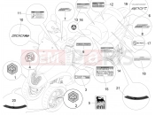 Plates - Emblems - Piaggio MP3 500 Sport Business ABS (USA) 2019