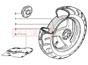 Rear wheel - Piaggio NRG MC3 DT