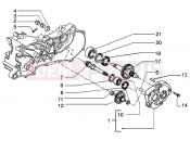 Rear wheel shaft - Piaggio NRG MC3 DT