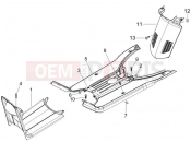PIAGGIO NRG Power DD középső idom - lábtartó