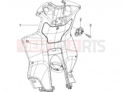 Front glove-box - Knee-guard panel - Piaggio NRG Power DD Serie Speciale 2012