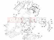 Rear cover - Splash guard - Piaggio NRG Power DT 2008