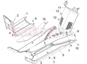 Central cover - Footrests - Piaggio NRG Power DD 2019