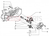 Rear wheel shaft - Piaggio NRG MC3 Purejet