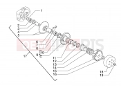 Driven pulley shaft - Piaggio Skipper 125/150cc