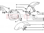 PIAGGIO Skipper 150 4T Front and rear mudguard
