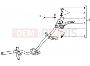 Handlebars component parts - Piaggio Skipper 150 MY98