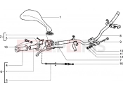 Handlebars component parts - Piaggio Skipper 150 MY98