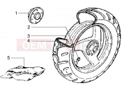 Rear wheel - Piaggio Skipper 150 MY98