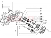 Rear wheel shaft - Piaggio Skipper 150 MY98