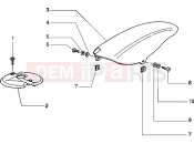 PIAGGIO Typhoon 125 2T Front and rear mudguard
