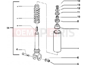 Rear shock absorber - Piaggio Typhoon 125 XR 2T