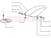 PIAGGIO Typhoon 50 X 2T Front and rear mudguard