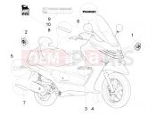 PIAGGIO X Evo 400 Plates - Emblems