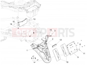 PIAGGIO X10 125 4V I.E. Rear cover - Splash guard