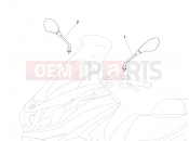 PIAGGIO X10 350 4V I.E. Driving mirror/s