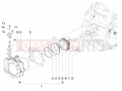 Cylinder-piston-wrist pin unit - Piaggio X10 500 4V I.E. 2012