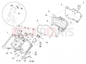 Front glove-box - Knee-guard panel - Piaggio X10 500 4V I.E. 2012