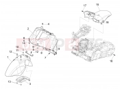 Wheel huosing - Mudguard - Piaggio X10 500 4V I.E. 2012