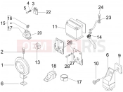 PIAGGIO X8 400 ie Remote control switches - Battery - Horn