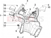 Front glove-box - Knee-guard panel - Piaggio X8 400 ie 2008