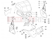 Rear cover - Splash guard - Piaggio X8 400 ie 2008