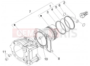 PIAGGIO X9 125 Evolution Cylinder-piston-wrist pin unit
