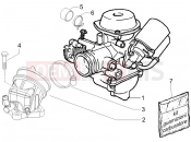 PIAGGIO X9 125 Evolution Carburettor, assembly - Union pipe