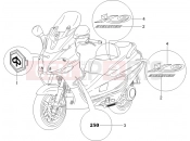PIAGGIO X9 250 Evolution Plates - Emblems