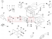 PIAGGIO X9 500 Evolution Remote control switches - Battery - Horn