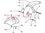 PIAGGIO Zip 125 4T Front and rear mudguard