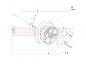 Front wheel - Piaggio Zip 50 2T 2014