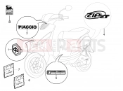 PIAGGIO Zip 50 2T Plates - Emblems