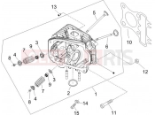 Head unit - Valve - Piaggio Zip 50 4T 2007