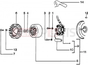 Flywheel magneto - Piaggio Zip 50 2T Catalyzed
